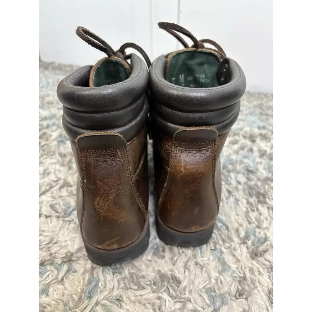 HH Brown Boots Womens Size 7 Moc Toe Gore Tex High Ankle Leather Hand Crafted